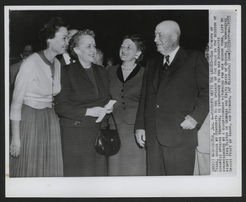 Iris Blitch with Speaker Sam Rayburn