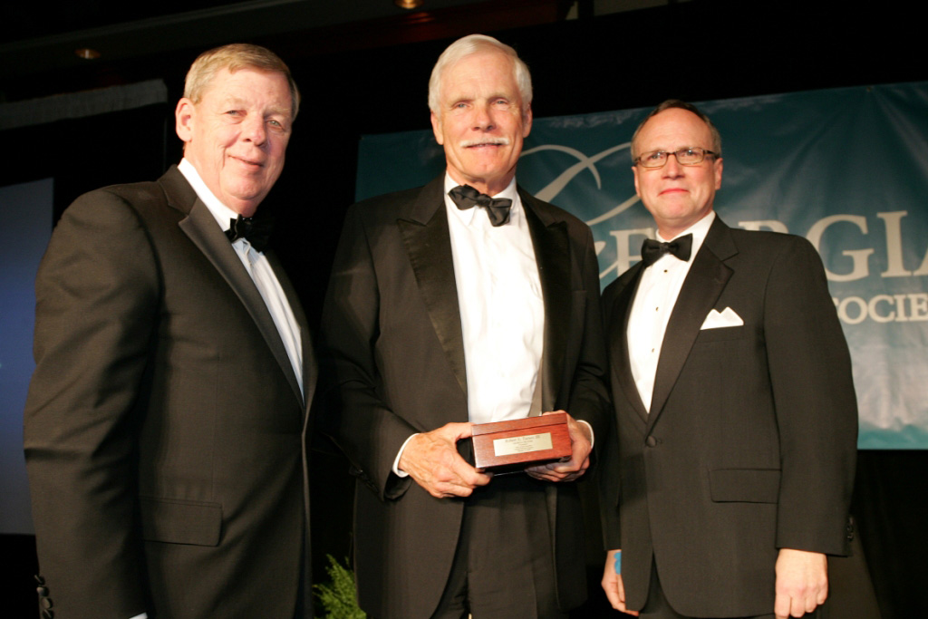 Johnny Isakson, Ted Turner, and Todd Groce