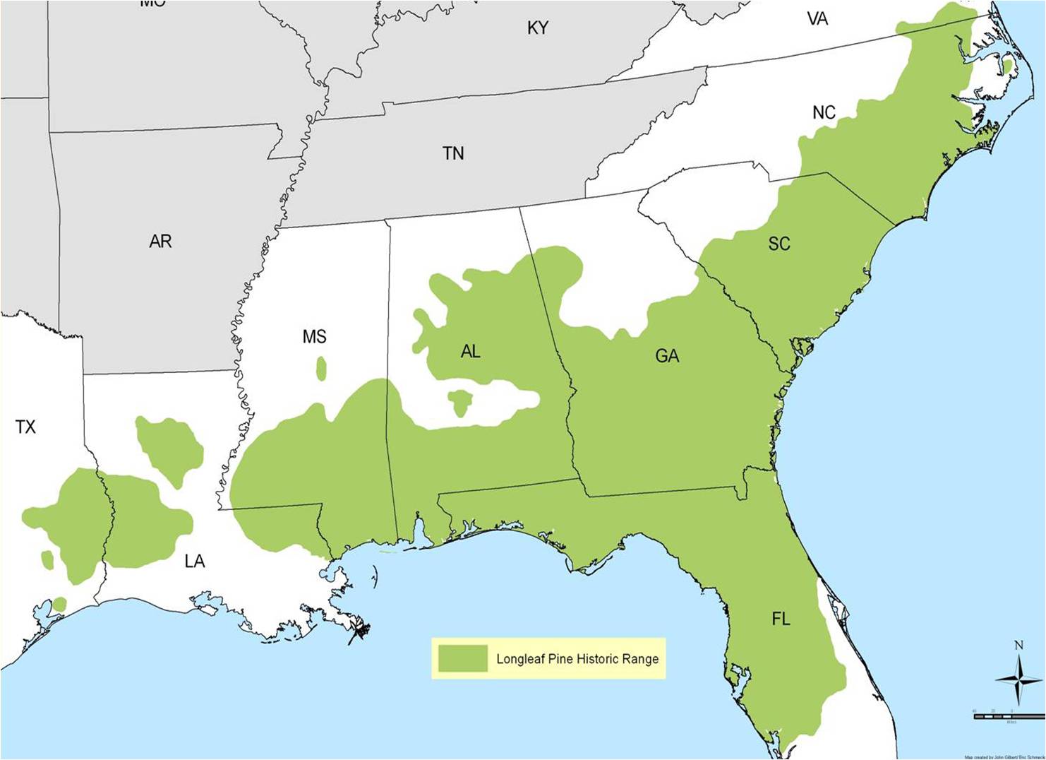 Longleaf Pine Historic Range