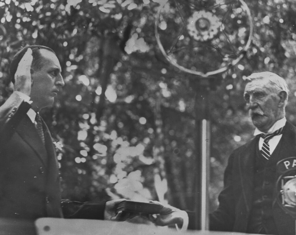 Russell Takes Oath