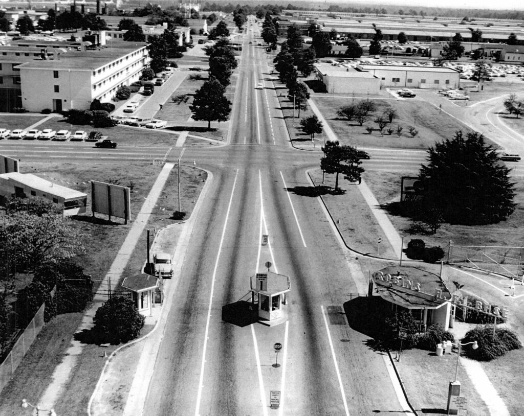 Main Gate at Robins Air Force Base, 1963