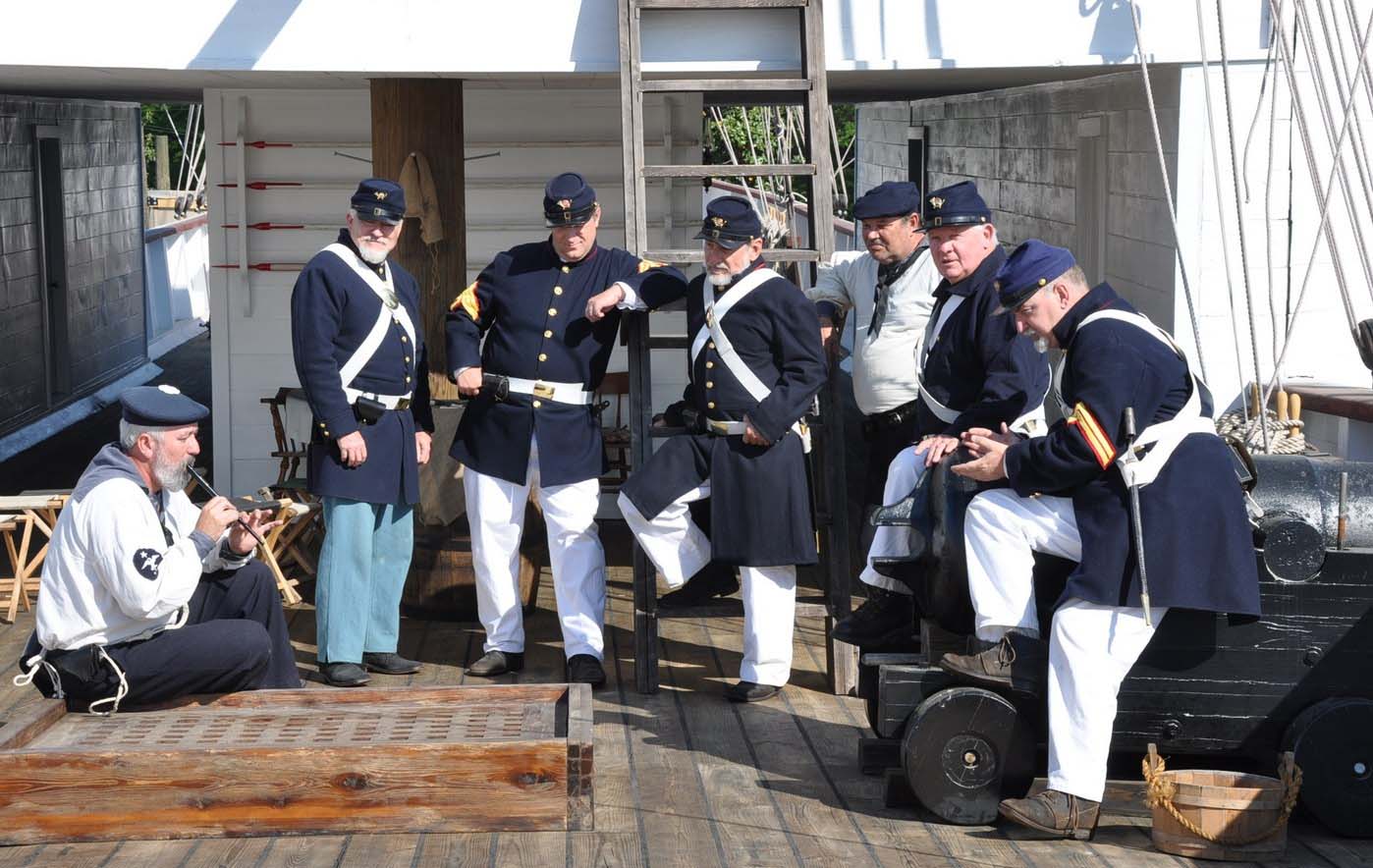 Reenactors on Water Witch