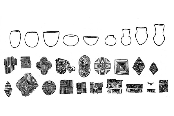 Etowah Complicated Stamped Pottery