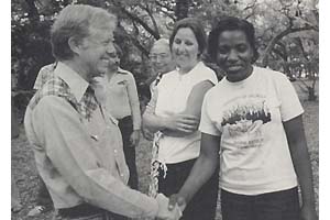Cornelia Bailey with Jimmy Carter